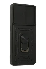 Newface Oppo A74 4G Kılıf Pars Lens Yüzüklü Silikon - Siyah - Görsel 2