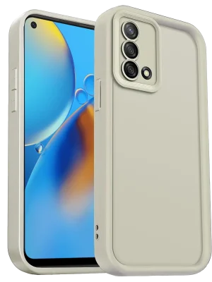 Newface Oppo A74 4G Kılıf Viera Silikon - Krem