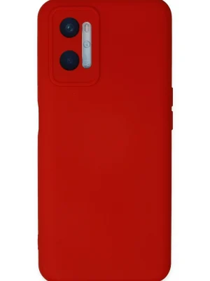 Newface Oppo A96 Kılıf Nano içi Kadife Silikon - Kırmızı