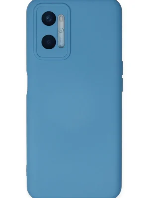 Newface Oppo A96 Kılıf Nano içi Kadife Silikon - Mavi