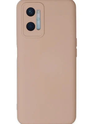 Newface Oppo A96 Kılıf Nano içi Kadife Silikon - Pudra