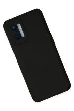 Newface Oppo A96 Kılıf Nano içi Kadife Silikon - Siyah - Görsel 2