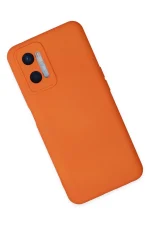 Newface Oppo A96 Kılıf Nano içi Kadife Silikon - Turuncu - Görsel 2