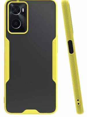 Newface Oppo A96 Kılıf Platin Silikon - Sarı