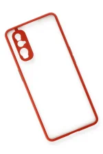 Newface Oppo Find X2 Kılıf Montreal Silikon Kapak - Kırmızı - Görsel 3