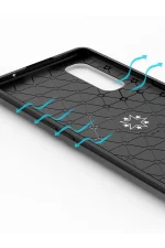 Newface Oppo Find X2 Kılıf Range Yüzüklü Silikon - Siyah-Mavi - Görsel 6