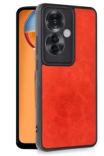 Newface Oppo Reno 11F Kılıf Aras Deri Kapak - Kırmızı - Görsel 2