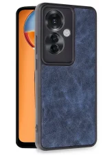Newface Oppo Reno 11F Kılıf Aras Deri Kapak - Lacivert - Görsel 2