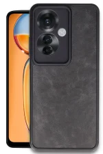 Newface Oppo Reno 11F Kılıf Aras Deri Kapak - Siyah