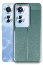 Newface Oppo Reno 11F Kılıf Auto Focus Kapak - Koyu Yeşil - Görsel 2