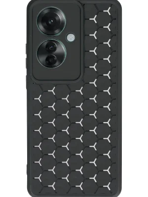 Newface Oppo Reno 11F Kılıf Petek Silikon Kapak - Siyah