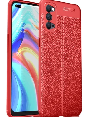 Newface Oppo Reno 4 Kılıf Auto Focus Kapak - Kırmızı