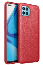 Newface Oppo Reno 4 Lite Kılıf Auto Focus Kapak - Kırmızı