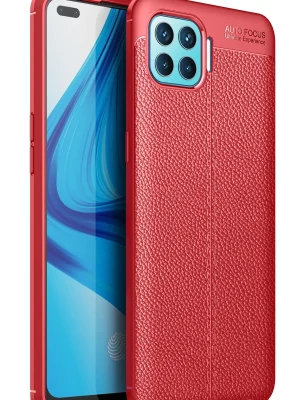 Newface Oppo Reno 4 Lite Kılıf Auto Focus Kapak - Kırmızı