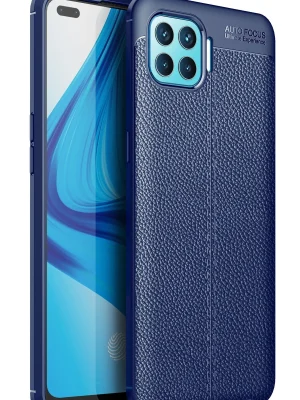 Newface Oppo Reno 4 Lite Kılıf Auto Focus Kapak - Lacivert