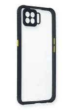 Newface Oppo Reno 4 Lite Kılıf Miami Şeffaf Silikon - Lacivert