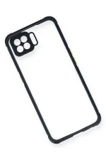 Newface Oppo Reno 4 Lite Kılıf Miami Şeffaf Silikon - Lacivert - Görsel 3