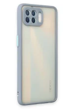 Newface Oppo Reno 4 Lite Kılıf Montreal Silikon Kapak - Gri - Görsel 3