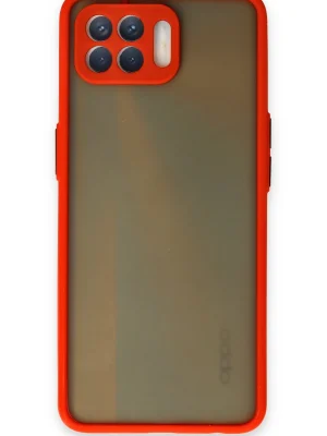 Newface Oppo Reno 4 Lite Kılıf Montreal Silikon Kapak - Kırmızı