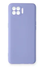 Newface Oppo Reno 4 Lite Kılıf Nano içi Kadife Silikon - Lila