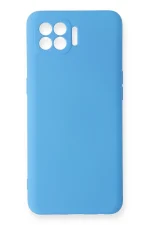 Newface Oppo Reno 4 Lite Kılıf Nano içi Kadife Silikon - Mavi