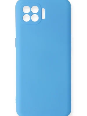 Newface Oppo Reno 4 Lite Kılıf Nano içi Kadife Silikon - Mavi