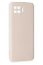 Newface Oppo Reno 4 Lite Kılıf Nano içi Kadife Silikon - Pudra - Görsel 2