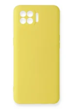 Newface Oppo Reno 4 Lite Kılıf Nano içi Kadife Silikon - Sarı