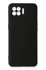 Newface Oppo Reno 4 Lite Kılıf Nano içi Kadife Silikon - Siyah