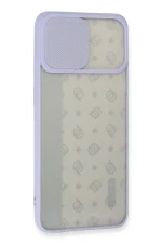 Newface Oppo Reno 4 Lite Kılıf Palm Buzlu Kamera Sürgülü Silikon - Lila - Görsel 2