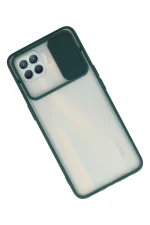 Newface Oppo Reno 4 Lite Kılıf Palm Buzlu Kamera Sürgülü Silikon - Yeşil - Görsel 2