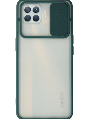 Newface Oppo Reno 4 Lite Kılıf Palm Buzlu Kamera Sürgülü Silikon - Yeşil