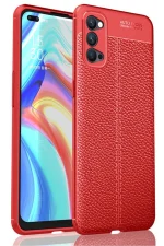 Newface Oppo Reno 4 Pro Kılıf Auto Focus Kapak - Kırmızı