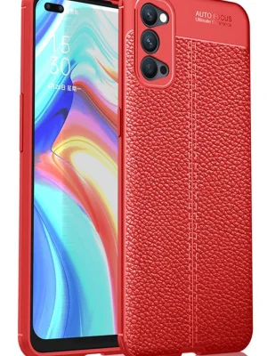 Newface Oppo Reno 4 Pro Kılıf Auto Focus Kapak - Kırmızı