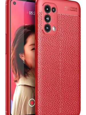Newface Oppo Reno 5 Kılıf Auto Focus Kapak - Kırmızı