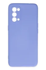 Newface Oppo Reno 5 Kılıf Nano içi Kadife Silikon - Lila