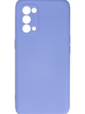 Newface Oppo Reno 5 Kılıf Nano içi Kadife Silikon - Lila