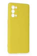 Newface Oppo Reno 5 Kılıf Nano içi Kadife Silikon - Sarı - Görsel 2