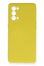 Newface Oppo Reno 5 Kılıf Nano içi Kadife Silikon - Sarı
