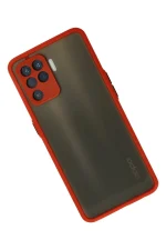 Newface Oppo Reno 5 Lite Kılıf Montreal Silikon Kapak - Kırmızı - Görsel 2