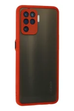 Newface Oppo Reno 5 Lite Kılıf Montreal Silikon Kapak - Kırmızı - Görsel 3