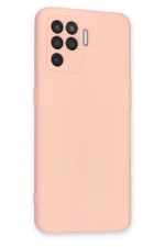 Newface Oppo Reno 5 Lite Kılıf Nano içi Kadife Silikon - Pudra - Görsel 2