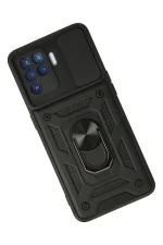 Newface Oppo Reno 5 Lite Kılıf Pars Lens Yüzüklü Silikon - Siyah - Görsel 2