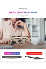 Newface Oppo Reno 5 Lite Kılıf Sofya Yüzüklü Silikon Kapak - Gold - Görsel 4