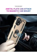 Newface Oppo Reno 5 Lite Kılıf Sofya Yüzüklü Silikon Kapak - Gold - Görsel 6