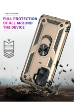 Newface Oppo Reno 5 Lite Kılıf Sofya Yüzüklü Silikon Kapak - Gold - Görsel 7