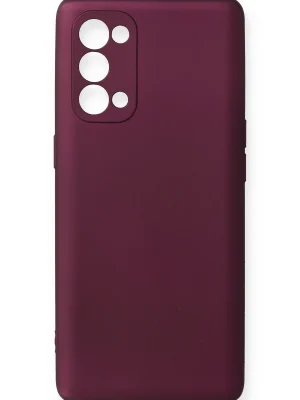 Newface Oppo Reno 5 Pro Kılıf First Silikon - Mürdüm