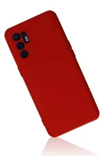 Newface Oppo Reno 6 Kılıf Nano içi Kadife Silikon - Kırmızı - Görsel 2