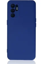 Newface Oppo Reno 6 Kılıf Nano içi Kadife Silikon - Mavi