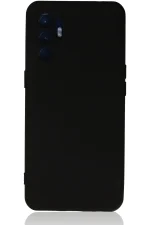 Newface Oppo Reno 6 Kılıf Nano içi Kadife Silikon - Siyah